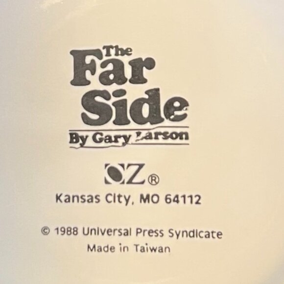 Vintage THE FAR SIDE Gary Larson ~ Cow on Psychiatrist's Couch Ceramic Mug 1988 - Picture 12 of 12